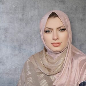 Hijab rose poudré